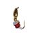 Мормышка вольфрамовая Жук с петелькой пайеткой и бисером Lucky John 4530-G
