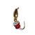 Мормышка вольфрамовая Жук с петелькой пайеткой и бисером Lucky John 4540-G